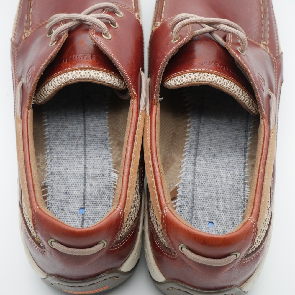 Dunham Captain MCN410BR Mens Brown Leather Mesh Boat Shoes Size 13 2E Wide - Picture 4 of 10